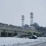 A villamos erőmű télen (látkép)